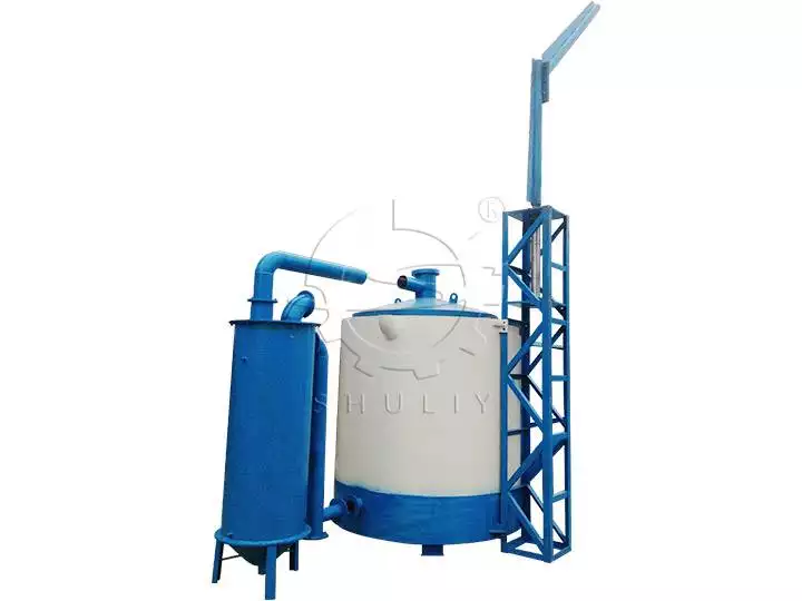 Hoist charcoal furnace for wood logs, bamboo coal