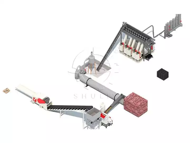 sawdust briquettes production line