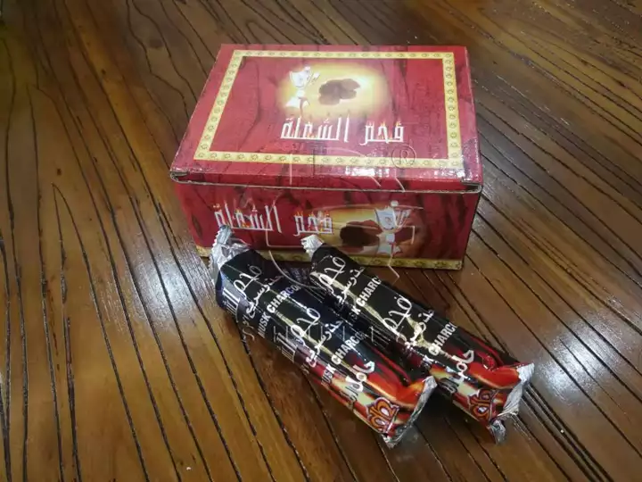 embalagem de carvão shisha