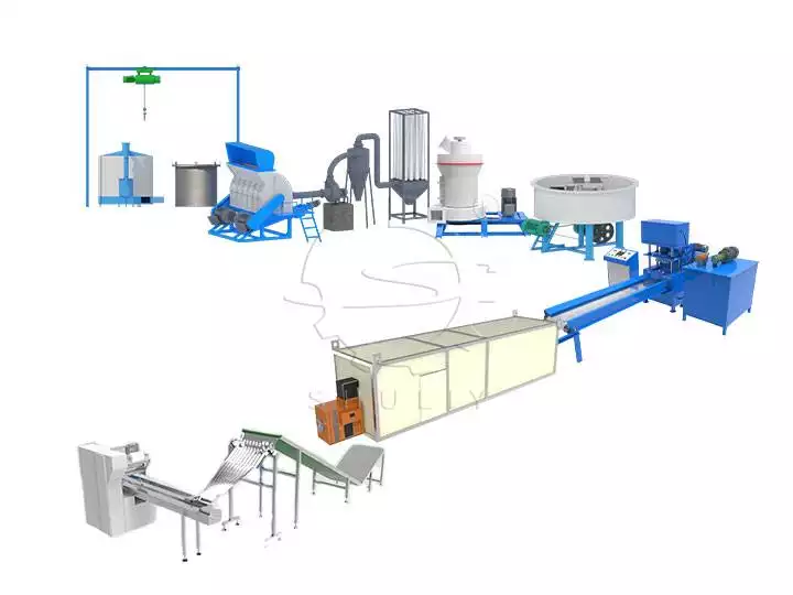 linha de processamento de carvão para narguilé