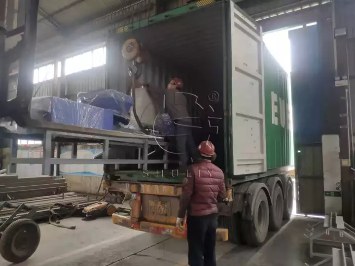 pallet block making machine loading