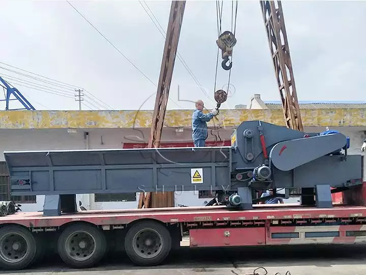 máquina trituradora de resíduos de madeira pronta para entrega