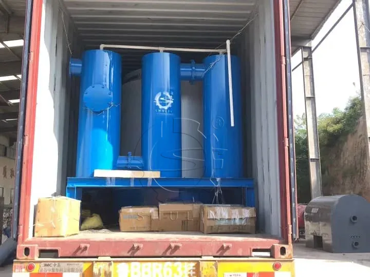 vertical carbonization machine in the container