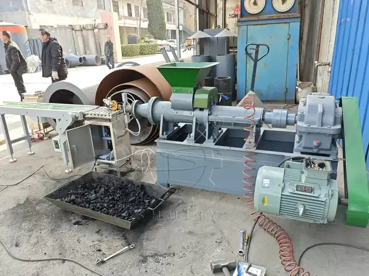 hexagonal charcoal production machine