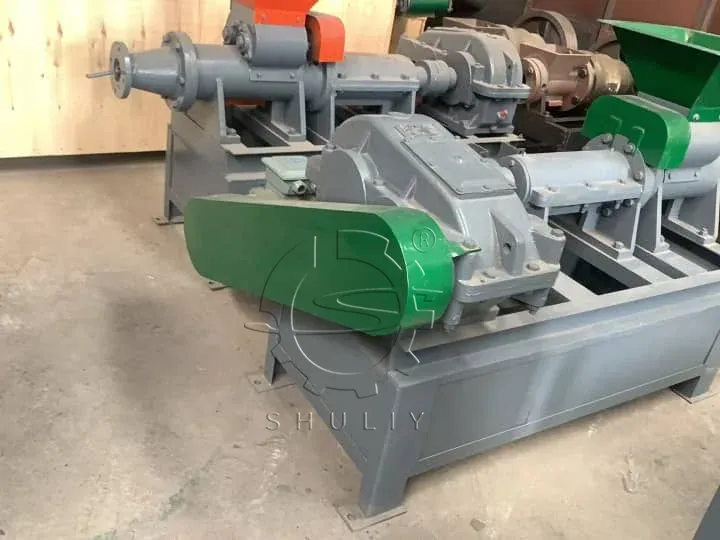 newly-made charcoal briquette machine