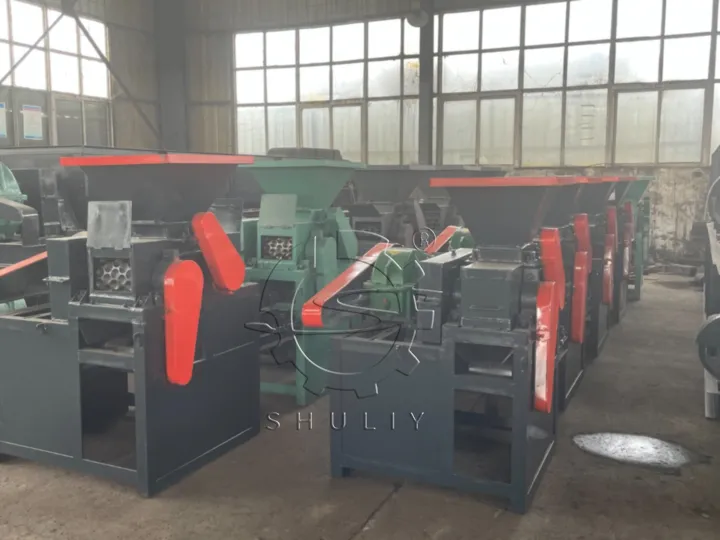 BBQ charcoal briquettes production process with charcoal ball press machine