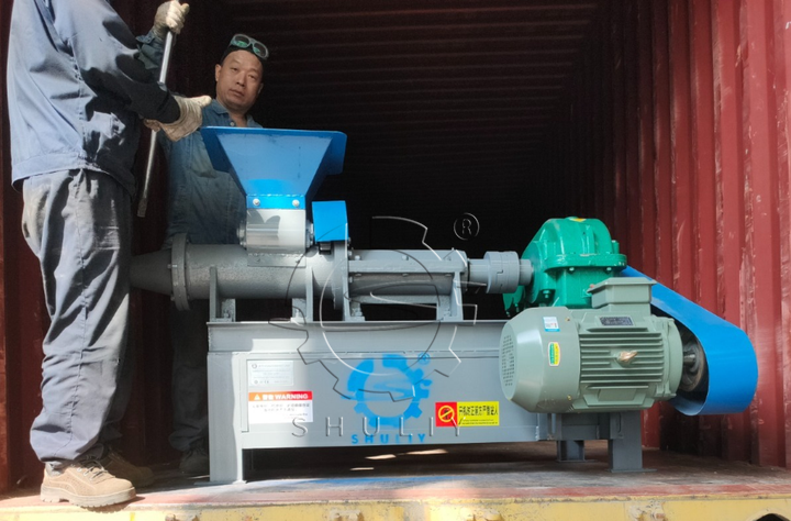charcoal briquette machine loading
