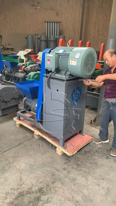 start sawdust briquette maker packing